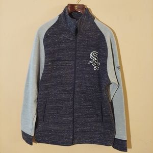 Fanatics Chicago Whitesox baseball full zip-up gray sweatshirt jacket. Large